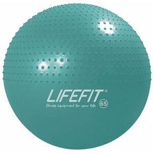 Fitness labda Lifefit Masszázs labda 65 cm, türkiz