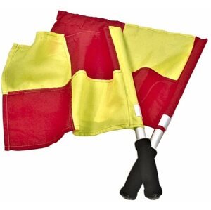 Labdarúgó játékvezető felszerelés Select piros - sárga zászlók