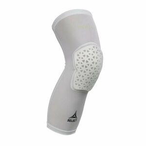 Röplabda védőfelszerelés Select Compression knee support long 6253 fehér, méret S