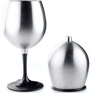 Kemping edény GSI Outdoors Glacier Stainless Nesting Red Wine Glass