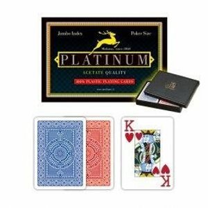 Kártya Modiano Poker Acetate Platinum - 2 Jumbo Index - Professzionális műanyag kártyák