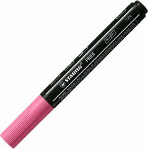 Marker STABILO FREE Acrylic T300 2 - 3 mm, rózsaszín