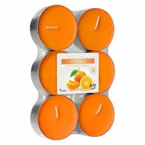 Gyertya BISPOL maxi narancs, 6 darab