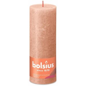 Gyertya BOLSIUS rusztikus oszlop, krémszínű karamell 190 × 68 mm