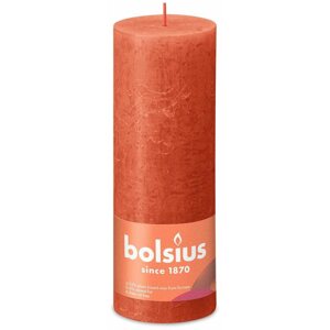 Gyertya BOLSIUS rusztikus oszlop, földi narancs 190 × 68 mm