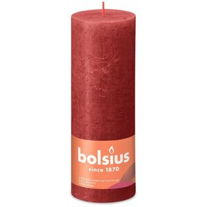 Gyertya BOLSIUS rusztikus oszlop, kellemes piros 190 × 68 mm