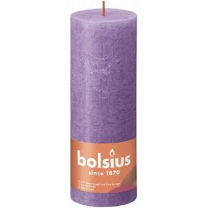Gyertya BOLSIUS rusztikus oszlop, intenzív lila 190 × 68 mm