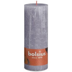 Gyertya BOLSIUS rusztikus oszlop, matt levendula 190 × 68 mm