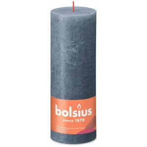 Gyertya BOLSIUS rusztikus oszlop, eukaliptusz zöld 190 × 68 mm