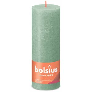 Gyertya BOLSIUS rusztikus oszlop, szürkészöld 190 × 68 mm
