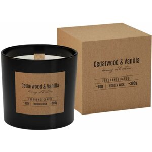 Gyertya BISPOL Cédrusfa-vanília fa kanóccal 300 g