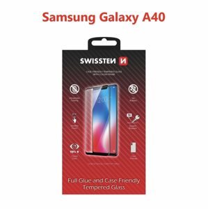 Üvegfólia Swissten Case Friendly a Samsung Galaxy A40 készülékhez - fekete