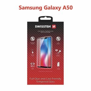 Üvegfólia Swissten Case Friendly a Samsung Galaxy A50 készülékhez - fekete