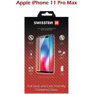 Üvegfólia Swissten Case Friendly iPhone 11 Max készülékhez, fekete