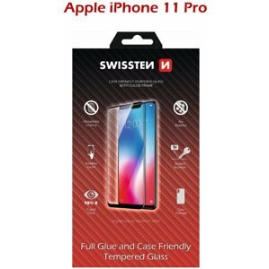 Üvegfólia Swissten Case Friendly iPhone 11 Pro készülékhez, fekete