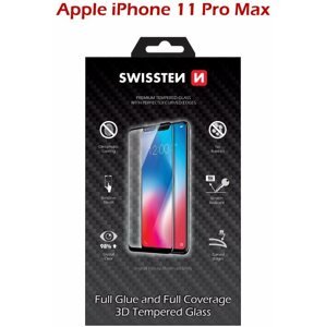 Üvegfólia Swissten 3D Full Glue iPhone 11 PRO MAX készülékhez, fekete