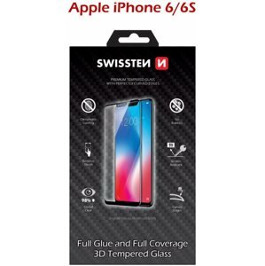 Üvegfólia Swissten 3D Full Glue iPhone 6/ 6S készülékhez, fekete