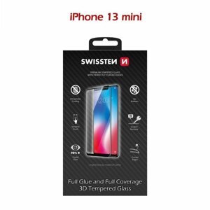 Üvegfólia Swissten 3D Full Glue az Apple iPhone 13 mini készülékhez - fekete