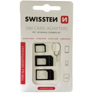 SIM kártya adapter Swissten 4 az 1-ben SIM-kártya adapter