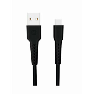 Adatkábel Swissten adatkábel USB-C 1 m fekete
