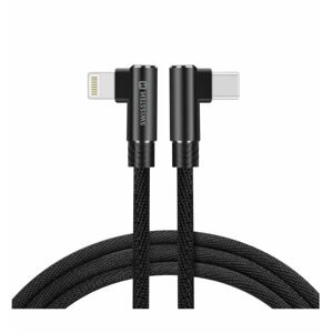 Adatkábel Swissten Arcade Textil adatkábel USB-C/Lightning 1,2 m fekete