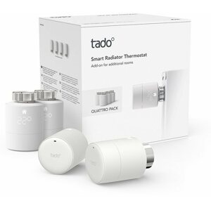 Termosztátfej Tado Okos termosztátfej Quattro, kiegészítő készülék, készlet, 4 db