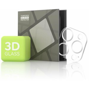 Kamera védő fólia Tempered Glass Protector iPhone 13 Pro Max / 13 Pro kamerához - 3D Glass, ezüst (Case friendly)