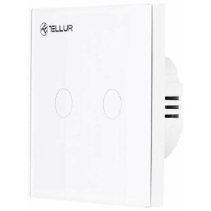 Kapcsoló Tellur WiFi Smart kapcsoló, 2 port, 1800 W, 10 A., fehér