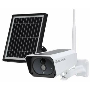IP kamera Tellur WiFi Smart napelemes kamera 1080P, IP65, PIR, kültéri, fehér