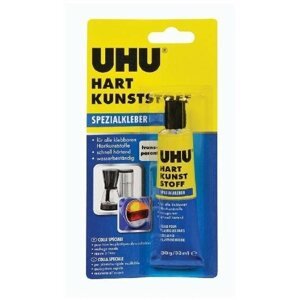 Ragasztó UHU Hart Kunststoff 33 ml/30 g - kemény műanyagokhoz