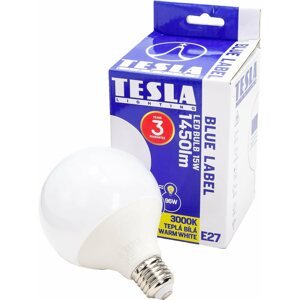 LED izzó TESLA LED GLOBE E27, 15 W, 1450 lm, 3000 K, meleg fehér