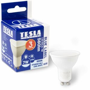 LED izzó TESLA LED GU10, 7 W, 560 lm, 6500 K, hideg fehér