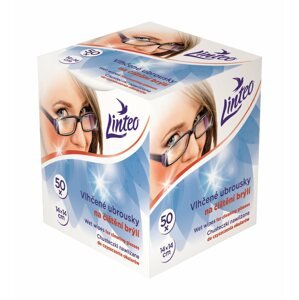 Nedves törlőkendő LINTEO nedves törlőkendők szemüvegre (50 db)