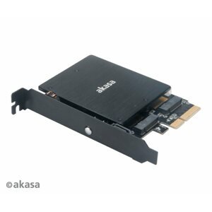Vezérlőkártya AKASA M.2 PCIe SSD és M.2 SATA SSD ARGB LED adapter / AK-PCCM2P-03