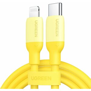 Adatkábel UGREEN USB-C to Lightning Cable 1 m (Yellow)