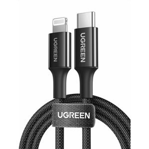 Adatkábel UGREEN USB-C to Lightning Cable 1 m (Black)