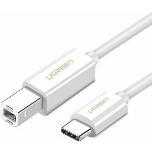 Adatkábel UGREEN USB-C to USB 2.0 Print Cable 1m White
