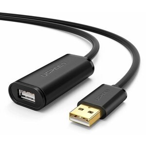 Adatkábel UGREEN USB 2.0 Active Extension Cable with Chipset 10m Black
