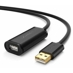 Adatkábel UGREEN USB 2.0 Active Extension Cable with Chipset 15m Black