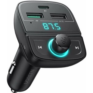 Autós töltő UGREEN Bluetooth Car Charger 5.0 (PD, QC3.0, USB Flash Drive, TF)