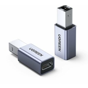 Átalakító UGREEN USB2.0 USB-C/F to USB2.0 B/M Adapter Aluminum Case