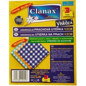Törlőkendő CLANAX mintás viszkóz törölköző 35 × 35 cm, 3 db