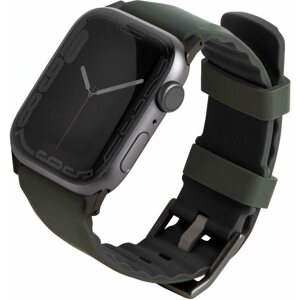 Szíj UNIQ Linus Airsoft Apple Watch 42/44/45/Ultra 49mm zöld szilikon szíj