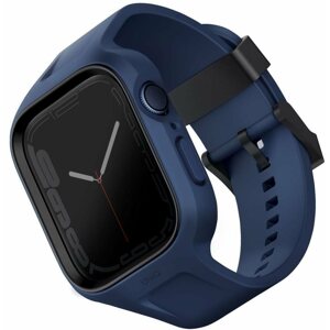 Szíj UNIQ Monos 2in1 Apple Watch 44/45mm kék szíj és tok