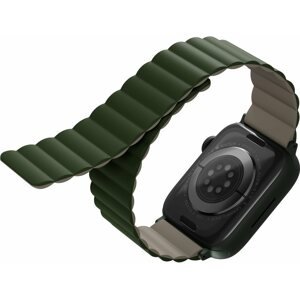 Szíj Uniq Revix Reversible Magnetic Apple Watch 41 / 40 / 38 mm - zöld/bézs