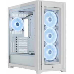 Számítógépház Corsair iCUE 5000X RGB QL Edition Tempered Glass White