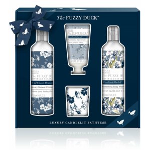 Kozmetikai ajándékcsomag BAYLIS & HARDING Testápoló készlet gyertyával - The Fuzzy Duck Cotswold Floral