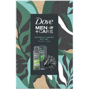 Kozmetikai ajándékcsomag DOVE Men+Care ajándékcsomag férfiaknak fürdőszivaccsal