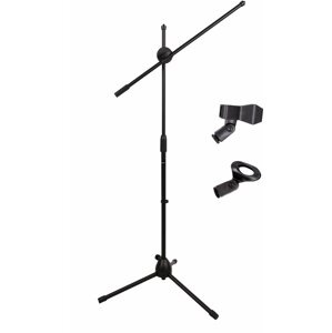 Mikrofonállvány Veles-X 2 Mic Clips Boom Arm Tripod Microphone Stand