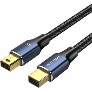 Videokábel Vention Cotton Braided Mini DP Male to Male 8K HD Cable 1.5m Blue Aluminum Alloy Type